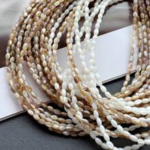 1 Peça de Contas de Pérola de Semente Bege em Forma de Pinguim Marinho, Contas de Pérola de Semente Multicolorida, 3*5mm, Adequada para Fazer Pulseiras e Colares Femininos, Adequada para Acessórios Feitos à Mão DIY