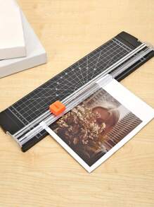 1pc Portable Manual Trimmer With Automatic Guard, Suitable For Idol Photo Editing, Resizing, Scrapbooking, Coupons, Labels And DIY Card Making