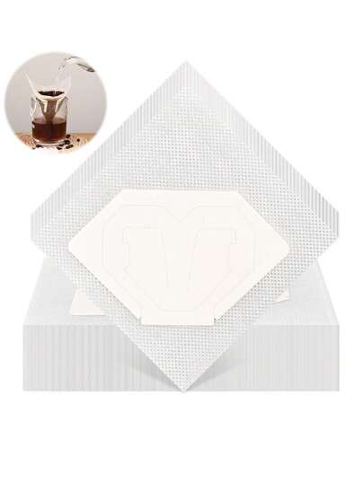 100PCS Cone Coffee Filters, Disposable Portable Drip Coffee Filter Paper Bag, Hanging Ear Single Serve Coffee Bag Perfect For Travel, Office, Camping, Home Back To School