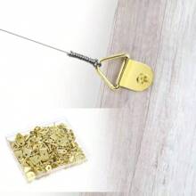 100pcs Triangle D-Ring Frame Hardware Hooks, Triangle Hanging Screw Eyelets, Suitable For Canvas Wall Decor