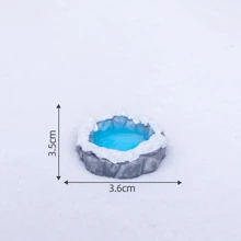 6pcs/Set Compact Resin Rock Mountain Decoration Set With Pond And Bridge, Suitable For Miniature Landscape, Zen Garden And Bonsai, DIY Decor