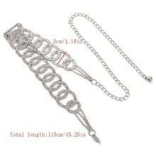 New Minimalist Metal Woven Round Long Waist Chain - Silver - View 3