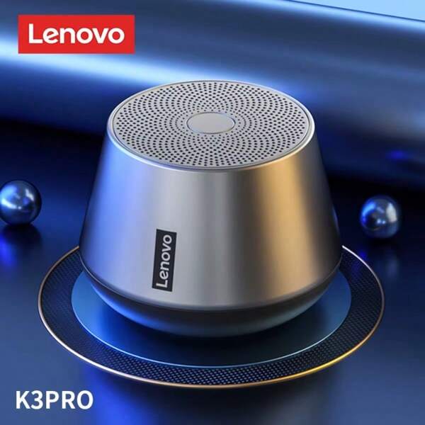 Lenovo Altavoz portátil Bluetooth V5.0 Lenovo K3 Pro, reproductor de música, altavoces inalámbricos estéreo envolventes