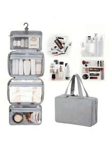 1 Stück wasserdichte faltbare Kulturtasche mit Nass-Trocken-Trennung, multifunktionale Kosmetiktasche, Reiseaufbewahrungstasche