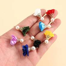 10 chiếc 28*14mm nhiều màu sắc ngọc trai giả tua rua mặt dây chuyền làm đồ trang sức vòng tay vòng cổ bông tai vật dụng thủ công tự làm - Tua hoa ngọc trai - Xem 3