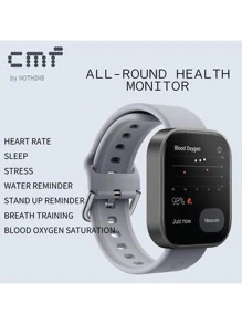 CMF By Nothing Watch Pro Dark Grey, Smartwatch With Wireless Call, 1.96" AMOLED, Built-In Multi-System GPS, All-Round Health Monitor, IP68 Waterproof, Fitness Tracker 100 Sport Modes For IOS Android, Elevated Design, Smartwatch For Men Women - Dark Gray - View 8