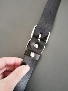 1 Piece Men's Black One-Size-Fits-All Leather Sports Restraint Fashion Suspender With Chain Decoration Suitable For Gym And Daily Use Harness Halloween For Going Out Outfit Wedding Party And For Gift Halloween Accessories, Halloween Costumes