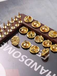 DIY Brooch Base Pins Nail Tie Tack Lapel Pin Back Clutch Scatter Metal Butterfly Clasp Squeeze Round Pinch Clip Jewelry Tools - Multicolor - View 4