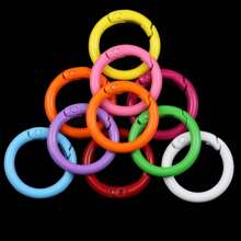 50pcs Colorful Zinc Alloy O-Rings, Minimalist Hollow Design, Suitable For DIY Jewelry And Crafts - Keychain - View 2