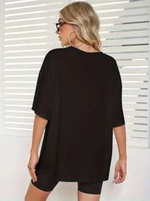 Camiseta de meme de gato tonto con piruleta, camiseta para mujer, regalos, ropa para mujer, estampado de dibujos y letras, algodón cómodo, agradable para la piel, suave y fresca, ropa de verano para mujer. - Negro - Ver 3