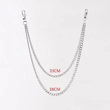 金属磁性几何图案街头时尚嘻哈时尚简约裤链，百搭，适合一年四季穿着