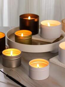 6/12 piezas Latas de vela doradas de 4 onzas para hacer velas, velas caseras DIY, artesanías, frascos vacíos para almacenamiento y envasado de regalos, frascos de vela de aromaterapia con tapas, regalos para amigos en fiestas y decoración de escritorio para fiestas en el hogar