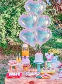 5/10pcs Aluminum Foil Love Balloons, 18 Inch Polyester Film Balloons, Heart-Shaped Balloons, Valentine's Day Decoration Balloons, Suitable For Valentine's Day Proposals, Weddings, Parties, And Weddings (Silver, Black, Pink, White Gold, Colorful Transparent, Purple)