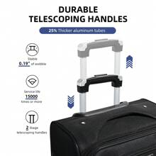 The Perfect Partner For Travel! Oxford Cloth 3 - Piece Set Of 20/24/28 - Inch Luggage, Scratch - Resistant, Beautiful And Fashionable. The Luggage With Rotating Wheels Rolls Lightweight, And The Suitcase Perfectly Integrates The Functions Of Suitcase And Carry - On Luggage. - xanh quân đội - Xem 3