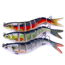 Hengjia 3pcs/Set Sinking Multi-Jointed Minnow Lure 13.7cm 27g Slow Sinking Bionic Fish Swim Lure With Bass Triple Hook, Carp Fishing Tackle, Hard Bait - Multicolor - View 6