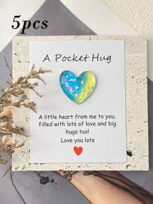 Positive Energy, Emotional Encouragement, Pocket Hug Ombre Heart Design Cards, Home Decor Gifts Suitable For Birthday, Wedding, Valentine's Day Party Gifts For Friends, Family, Couples