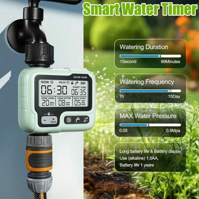 Super Timing System Outlet Water Timer Precisely Watering Up Outdoor Automatic Irrigation Fully Adjustable Program