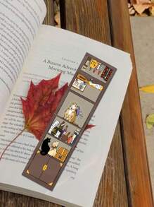 SCXXBSW 4pcs Cat World Warm Cabin Creative Graffiti Magnetic Bookmark Decoration Book Desktop Exquisite Souvenirs - Multicolor - View 7