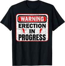 Men's Funny T-Shirt Graphic T-Shirt For Men Guitar Pick T-Shirt Soft Fabric, Breathable, Comfortable Short Sleeve T-Shirts Perfect For Summer - Roarin' Tees Cảnh báo sự cương cứng đang diễn ra - Xem 1