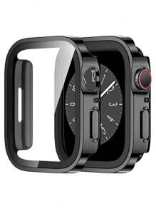 Apple Watch 表壳 40/41/42/44/45/46/49mm 男女通用，黑色/银色/玫瑰金/蓝色，硬质 PC 材质，菱形直边，二合一屏幕保护膜，防震、防刮、防尘，兼容 Apple Watch Ultra/Series 10/SE/9/8/7/6/5/4