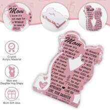 1 Pc Acrylic Plaque Sign 15x12cm Mom Gifts From Daughter Christmas Gift For Mom, Mom Birthday Ideas Gift Cool Mother's Day Gifts From Daughter Best Mom Ever Gifts New Mom Single Mom