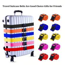 1/2/3/4PCS Suitcase Straps, Bright Color Adjustable Luggage Belts, TSA Approved - Multicolor - View 1