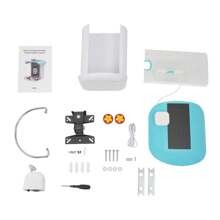 kangten IP65 Waterproof Solar Bird Feeder 1080p HD Night Vision Camera Smart Recognition - Blue - View 9