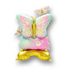Globos decorativos con forma de mariposa con soportes, adecuados para fiestas, bodas, cumpleaños, baby showers y celebraciones del Día de la Madre con temática de mariposas