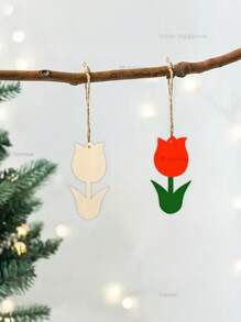 10pcs Floral Wooden Cutouts With Holes For DIY Crafts - Perfect For Home Decor, Painting Projects & Special Occasions Like Valentine's, Easter, Mother's Day, Birthdays & Weddings, Perfect For Thanksgiving