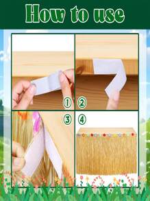 78.7inch Grass Color Grass Table Skirts, Hawaiian Party Grass Table Skirts, Natural Grass Table Skirts, Grass Yellow With Hibiscus Flowers, Hawaiian Party Tropical Party Decorations, Tassel Party Decorations, Summer Hawaiian Theme Party Supplies - Khaki - View 9