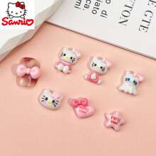 Sanrio Sanrio Mignon DIY/ 40 pièces/20 pièces/10 pièces Mignonnes décorations en résine 3D mini hello kitty de dessin animé, pour nail art/fabrication de bijoux - Lot en vrac, convient pour la création de bijoux DIY