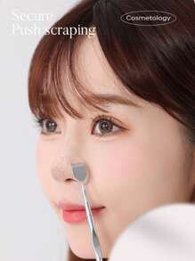 不锈钢黑头去除工具 - 低过敏性清洁装置，光滑纹理末端，适合所有肤质，无香料，温和设计 - 銀色 - 查看 5