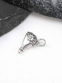 1 件简约独特 925 纯银花束吊坠 DIY 吊坠女士精美珠宝礼物 - 銀色 - 查看 2