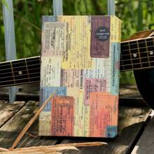 Kreatywny notatnik w stylu europejskim w stylu vintage, twarda okładka z paskiem do zakładek, bogate strony wewnętrzne z unikalnymi ilustracjami krajobrazów, retro dziennik rysunkowy dla uczniów, biuro, impreza, prezenty