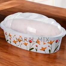 Bread Holder Cake With Lid Plastic Kitchen - Jaspeado - Ver 3