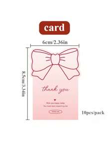 10/20/30/50/100 stuks roze strik "Bedankt" stickers, cadeaubonnen, geschikt voor vakantiedecoraties, stickers voor het verzegelen van geschenkdozen/-zakken