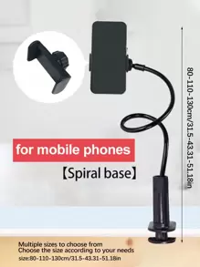 360° Rotatable Bedside Phone Holder, Hands-Free, Stable, Soft Grip Long Arm Clamp Phone Stand