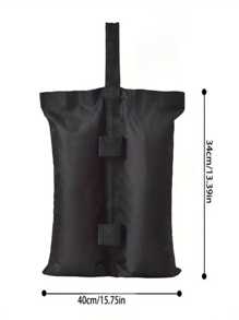 1pc Heavy Duty Oxford Tent Weight Bag - Outdoor Camping Sun Shade Canopy Sand Bag Stake, Black, Patio Gazebo Weight, Canopy Weight Bag, Heavy-Duty Sandbag, Upright Tent Canopy Leg Weight, Garden Gazebo, Umbrellas, Trampoline Leg Weights, Suitable For Instant Outdoor Sun Shade Shelters, Outdoor Accessories, Camping Accessories