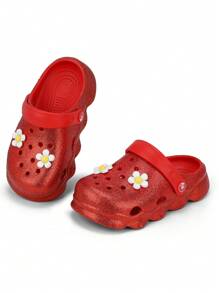HOEASE Zuecos de colores brillantes casuales para niños, niñas pequeñas, respirables y ligeros, zapatos de jardín para niños para playa, piscina, sandalias antideslizantes, zuecos, chanclas de agua para verano para bebés en color azul