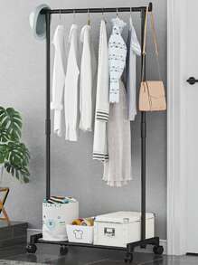1 pièce Étendoir à vêtements autoportant, séchoir à linge intérieur/extérieur sur pôle simple/double, portant mobile de vêtements pour la maison, le dortoir, les étudiants