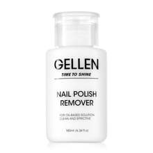 Gellen Removedor de Esmalte de Unhas Gellen, 180ml Removedor de Esmalte de Unhas Sem Acetona para Esmaltes de Secagem Rápida, Removedor de Esmalte de Unhas Delicado com Bomba, Removedor de Esmalte de Unhas Transparente Ultra-Potente, Jasmim, Leite, Aroma de Rosa