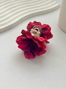 1pc Dried Rose Flower Hair Clip Claw For Women, Cute And Elegant Hair Accessories Suitable For Daily Use