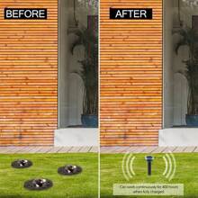 NetHong Solar Powered Ultrasonic Mole Deterrent Fox Pest Repellent Scarer Repeller UK - Green - View 9