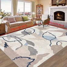 [Crystal Fleece 700g/㎡ Dotted Bottom 5mm Thickness] European-Style Living Room Bedroom Carpet, Washable, Non-Slip, Stain-Resistant Backing, Suitable For Bedroom, Dining Room, Kitchen, Office, Entrance, Living Room, Farmhouse Decoration, Indoor & Outdoor