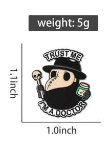 1pc Funny Doctor Badge: Trust Me, I'm A Doctor! Pin For Clothes Bag Charm School