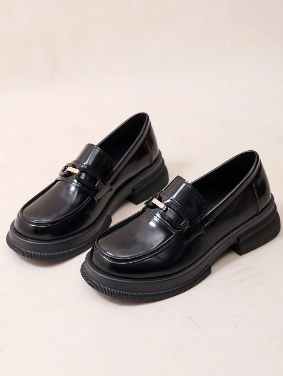 Popular Glossy Vintage Loafers, Low-Top Shoes, Fashion Versatile Casual Shoes, Soft Sole Lightweight Comfortable Plus Size Loafers For Women, Non-Slip, , Easy Slip-On