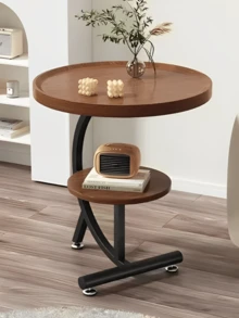 Side Table Corner Support Sofa Bed Reading And Notebook - Marrón Mocha - Ver 2