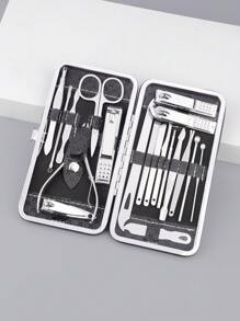 19pcs Nail Care Set, Stainless Steel Nail Clippers, Ear Pick, Manicure Tools For Home Use - Multicolor - View 11