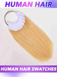 30 件真人头发样品直发片用于测试颜色染色测试非常适合专业人士使用 7 英寸 30 件/包发饰 - 彩色 - 查看 11