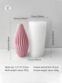 Striped Cylinder Silicone Candle Molds - DIY Handmade Geometric Spire Aromatherapy Candles For Home & Table Decor Gifts Birthday Graduation